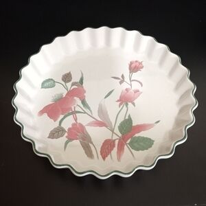 MIKASA Silk Flowers Fluted 9" Quiche/Tart Dish Pan Baker